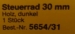 Steuerrad Holz, dunkel,  Ø 30 mm, 1 Stück