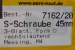 Schiffsschraube M 4, messing, Ø 45 mm, 3-Blatt, spitze Nabe
