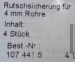 Rutschsicherung f. Innen-Ø 4mm Rohre, 4 Stück