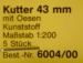 Kutter mit Ösen 43 mm lang, grau, 5 Stück