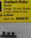 Dreifach-Poller 6 mm  (Metall brüniert), 2 Stück